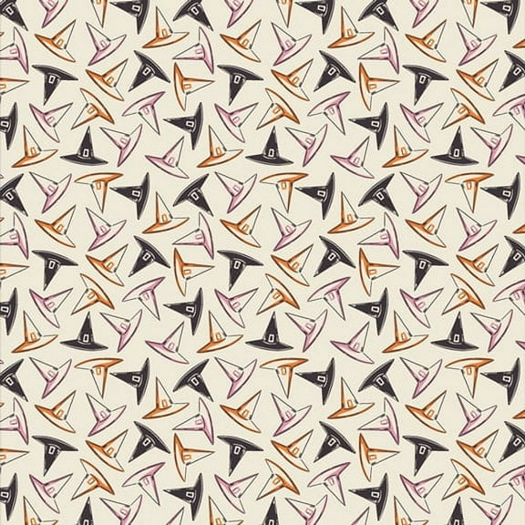 Witches hats cotton fabric - Hocus Pocus halloween sewing fabric Sold by the Quarter Yard