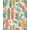 Coral Teal Cream, Pattern 2, variant on ODIKA 8'x10' Nautical Surfboard Beach House Decor Blue Washable Area Rug Non-Shedding, Easy Care, for King Size Bedroom Under Bed, Master Suite