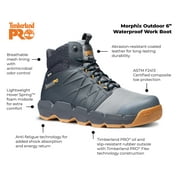 Timberland PRO Morphix Outdoor, Men's, Grey/Navy, Comp Toe, EH, WP, Hiker, Work Boot (9.0 M)