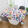 thumbnail image 2 of Yayeee Tablecloths 54" x 54" Rectangle Wrinkle Resistant Party Table Cover, Purple Wildflower Pattern, 2 of 8