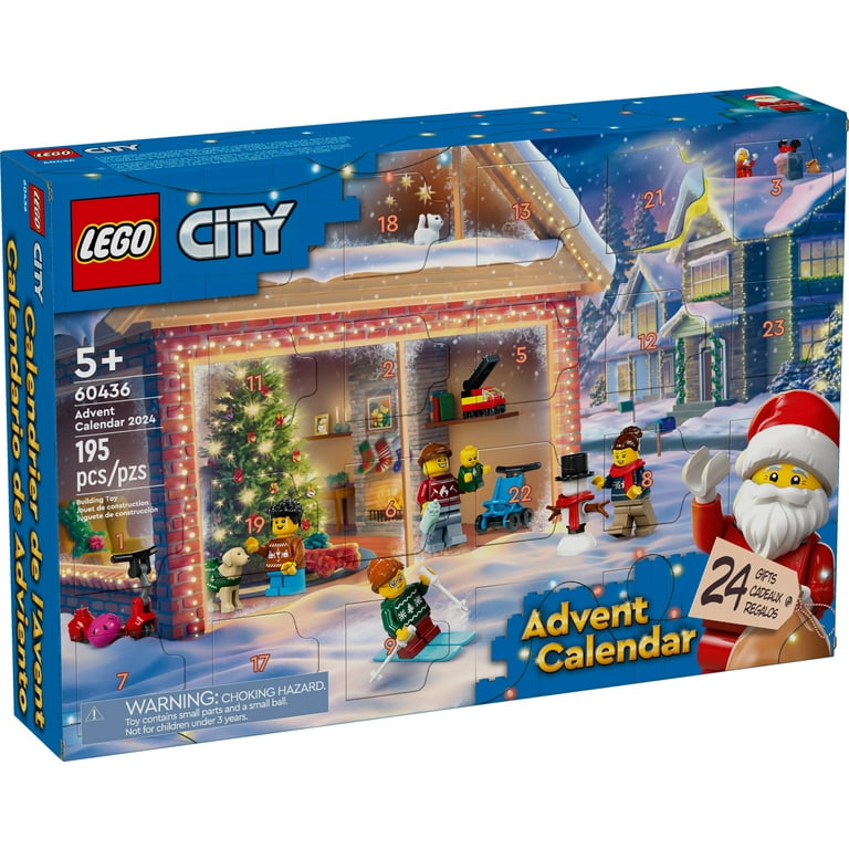 LEGO City 2024 Advent Calendar, Countdown Holiday Gift for Ages