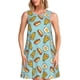 thumbnail image 1 of Disketp Hot Dog Pizza para Vestido sin Mangas para Mujeres, Vestidos de Verano para Mujeres, Casual y Holgado para la Playa, 1 of 7