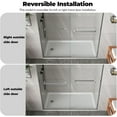 thumbnail image 4 of Senfot Double Sliding Glass Shower Door 72x48 Inch 8mm Tempered Glass with Easy-Clean Coating Smooth Rollers Frameless Shower Door for Bathroom Silver, 4 of 8
