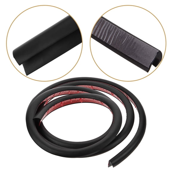 PBPBOX Self Adhesive Rv Rain Gutter Drip Rail Black Flexible Trim Molding for Cars