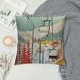 thumbnail image 2 of Shangniulu Farmhouse Decorative Square Throw Pillow Cover Short Plush Christmas Snowboard Winter Ski Resort Sport Wide Recreation Cushion Case for Sofa Car Bedroom 18 x 18 Inch, 2 of 5