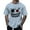 Light Blue, variant on Men's Oversized Summer T-Shirt with 3D Print Design for Streetwear and Casual Everyday Comfort