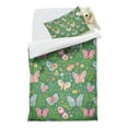 thumbnail image 2 of Flower and Butterfly Duvet Cover and Pillowcase Set for Single Bedding, Bedroom Accessories for Kids Teens, 2 of 5