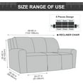 thumbnail image 4 of Recliner Sofa Cover Stretch Couch Covers, Sofa Slipcover for Reclining Couch Thick Jacquard Furniture Protector Washable (Beige, 3 Seat), 4 of 8