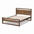 thumbnail image 4 of Baxton Studio Torino Mid-Century Modern Solid Walnut Wood Open Frame Style King Size Platform Bed, 4 of 6