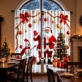 thumbnail image 4 of QISIWOLE Festive Christmas Themed Decorative Curtains, 2 Pack 65x29in Polyester Fabric with Rod Pocket, Holiday Window Display for Living Room Bedroom Party, Santa Snowman Bedroom Scene, 4 of 6