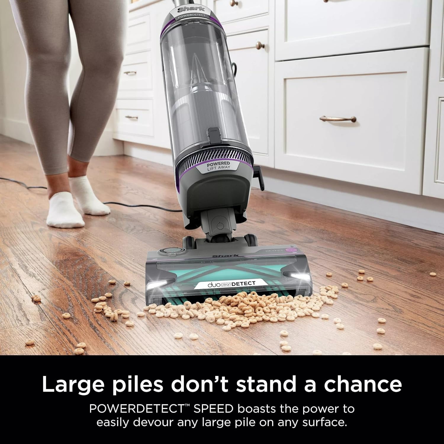 Shark PowerDetect Upright Vacuum with DuoClean Detect Technology and Self-Cleaning Brushroll Purple - AZ3901: HEPA Filter, Multi-Surface, Pet Hair