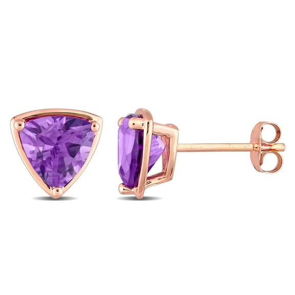 Everly Women's Amethyst 14k Rose Gold Earrings