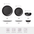 thumbnail image 3 of 12-Piece Stoneware Dinner Plates Bowls Sets | Microwave & Dishwasher Safe | Non-Toxic Dinner Plates Bowls Set | Stackable Matte Glaze Kitchenware for 4, 3 of 10
