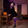 thumbnail image 6 of Lumtrix Thigh High Socks for Women Solid Knee High Stockings Soft Stretchy Socks for Casual Party Dark Purple One Size, 6 of 6