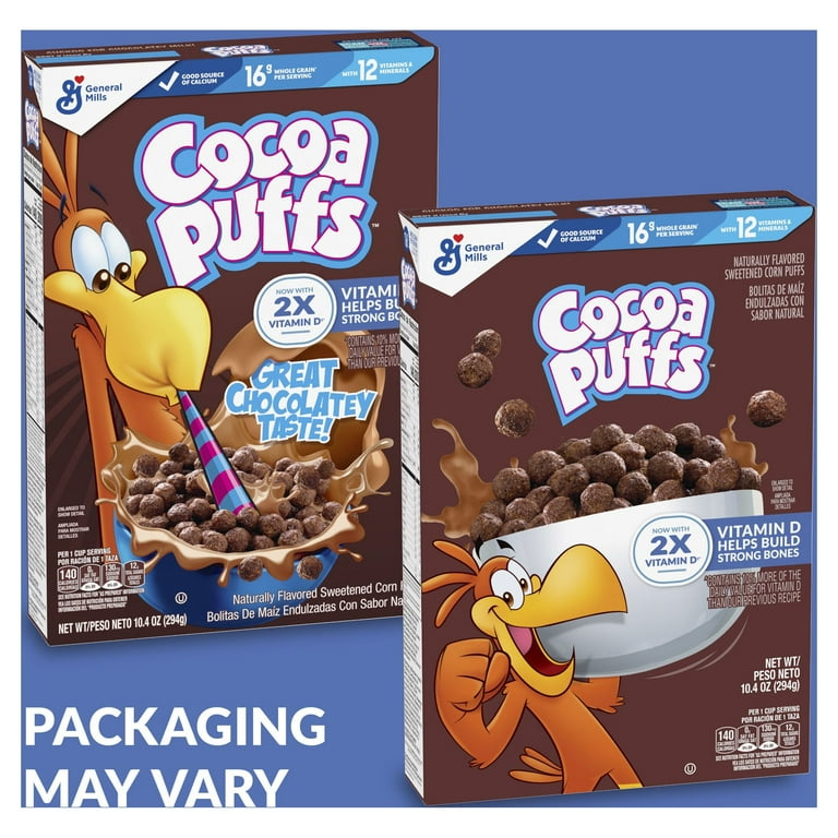 Cocoa Puffs Cereal Box