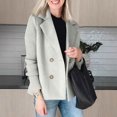 thumbnail image 4 of Women's Fashion Casual Color Block Long Sleeve Jacket Gray S, 4 of 6