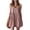 Pink, variant on Zpzdpjkx Women's Sleeveless Washed Pleated Mini Dress, Summer Casual Round Neck Button Down Loose Sundress with Pockets