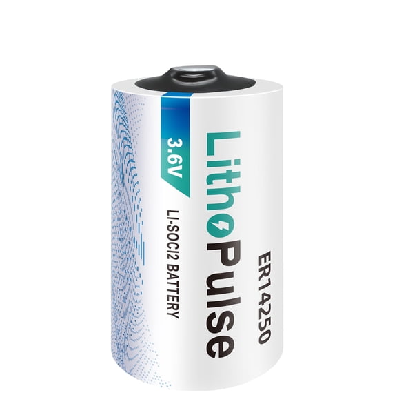 LithoPulse ER14250 1/2AA 3.6V Lithium Battery LS14250 Batteries 1200mAh for Water Electricity Gas Meter PLC Facility Equipment Li-SOCL₂ Non-Rechargeable ER14250 Battery(1 Pack)