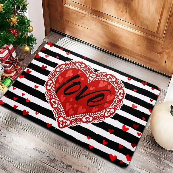 EGNMCR Area Rug, Rugs for Living Room,Bedroom Rug Valentine's Day Home Crystal Velvet Decorative Door Mat Entrance Foot Mat carpet carpet