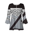 thumbnail image 4 of HAPIMO Women's Trendy Color Block Gradient Pullovers Summer Short Sleeve Tees V Neck Button Blouses Clearance Loose Tops Dressy Tunic Casual Workout Pleated Shirts Gray XXXL, 4 of 5