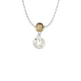 thumbnail image 2 of Delight Jewelry Silvertone Dove Disc Mia Monkey Charm Necklace, 2 of 4