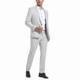thumbnail image 5 of i.Finelong Men's Light Business Two-piece Set, Solid Color Classic Suit Set, Suitable For Business Travel, Weddings And Dinners, 5 of 8