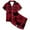 A Brick Red, variant on Silk Pajamas for Girls Halloween Pumpkin Bat Cat Print Satin Pajama Set Short Sleeve Top and Shorts 2 Piece Sleepwear Outfit Theme Party Wear Toddler Pajamas Brick Red 2 Years-3 Years