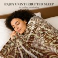 thumbnail image 7 of Korean Mink Blanket Queen Size, Floral Print - Thick Heavy Korean Blanket - 5 LB Heavy Fleece Mink Style, 95"x 79", (Brown Floral), 7 of 7