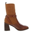 thumbnail image 2 of Sam Edelman Marci Rust Brown Leather Fashion Pull On Square Toe Ankle Boots (Rust Brown/Warm Copper, 9.5), 2 of 3