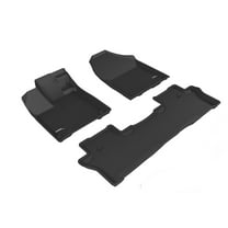 3D MAXpider Custom Fit Kagu Floor Mat (Black) Compatible with Honda Passport 2019-2025 / Pilot 2016-2022 - R1 R2