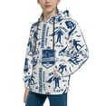 thumbnail image 2 of Kdxio Skiing Enthusiast Pattern Boys Athletic Unisex Boys Girls Hoodie with Pocket Sweatshirts-Small, 2 of 6
