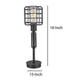 thumbnail image 5 of Benzara BM207454 Contemporary Style Caged Shade Table Lamp with Mesh Pattern, Black, 5 of 5