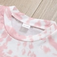 thumbnail image 4 of LUOGENLI Little Girl Outfits 5T Toddler Girls Short Sleeve T Shirt Pullover Tops Tie Dye Bell Bottoms Pants Outfits Toddler Girls Summer Outfits Summer Girl Summer Outfits Size 6 Under 10 3-4 Years, 4 of 8