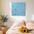 thumbnail image 4 of Blue Swirling Lines Canvas Wall Art for Living Room, Curves Waves Modern Abstract Poster Print Painting for Bedroom Office Home Decoration Wall Pictures Prepare To Hang 10"x10", 4 of 9