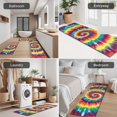 thumbnail image 5 of Colorful Rainbow Tie Dye Spiral Pattern Kitchen Rugs Sets Of 3,Kitchen Runner Rugs Non Skid Washable,Decorative Kitchen Floor Mats for Kitchen,Sink,Laundry,17"x30"+ 17"x47" + 17"x59", 5 of 6