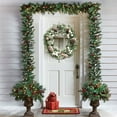 thumbnail image 4 of Cheapark Christmas Wreath With Gold Decorations And Pine Cones, For Home Hotel Holiday Decor, 18 Inch, 4 of 6