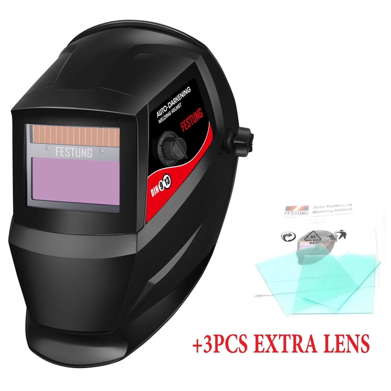 Welding Helmet Entry Level Shade Range 4/9-13 Solar Powered Black
