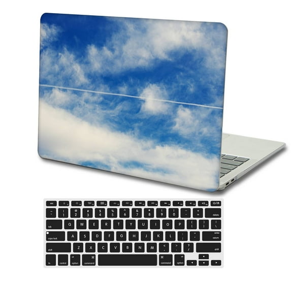 KSK KAISHEK Compatible with MacBook Pro 13" Case 2023 2022 2021-2016 Released Model M1 A2338/A2289/A2251/A2159/A1989/A1706/A1708, Plastic Hard Shell Case Cover + Black Keyboard Cover, Sky Series 1051