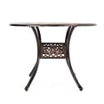 thumbnail image 3 of Noble House Haitian Outdoor 7-Piece Cast Aluminum Dining Set in Copper, 3 of 8