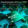 thumbnail image 3 of Chheart 2025 Gaming 15.6" FHD Gaming Laptop, AMD Ryzen 7 5700U, 32GB, 1TB SSD,8C/16T Processor,WiFi 5,BT5.0,Backlit Keyboard, 3 of 8