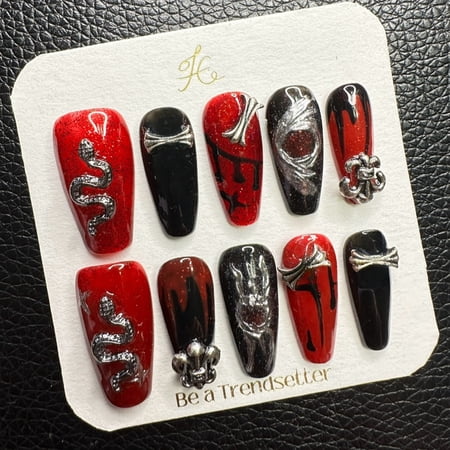 Pure Handmade Press on nails, JC Press On Nails Kit , Short Length Nail Press Ons, Durable, Easy Application, Stylish Impress Press On Nails,Perfect for Daily Wear & Special Occasions(E101 M)