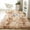 Khaki, variant on DODOING 5 Sizes and 6 Colors Shaggy Fluffy Faux Fur Area Rug Door Mat, Tie Dye Style, Softest, Luxurious Shag Carpet Rugs for Bedroom, Living Room, Luxury Bed Side Plush Carpets, Rectangle