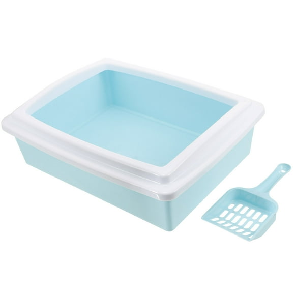 Semi-closed Cat Litter Box With Scoop Cat Litter Tray Cat Toilet Small Animals Toilet