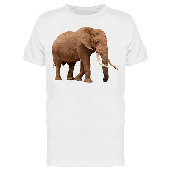 Elegant Big Tusks Elephant T-Shirt Men -Image by Shutterstock, Male 3X-Large