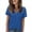 bleu, variante sur Lovzfmll T-Shirt d'Été à Manches Courtes Col en V pour Femmes, Tee-Shirt Décontracté Uni, Haut Doux et Respirant