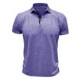 thumbnail image 6 of APEXFWDT Men Short Sleeve Shirt Casual Classic Golf Shirts Summer Collared Button Shirts for Men Sports Golf Tennis T-Shirt，L,Purple, 6 of 6