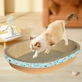 thumbnail image 6 of Yyuenw Oval Cardboard Cat Scratcher Bed Lounger Couch for Indoor Cats, Corrugated Cat Scratching Pad Box Durable, Cat Scratch Lounge Furniture Protection (19.69*11.81 Inch), 6 of 6