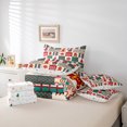 thumbnail image 6 of Homewish Christmas Snowflake 7pcs Bedding Comforter Set,Patchwork Geometric Checkered Queen Bedding Sets,Red Green Beige Queen Sheet Sets For Girl Kids,Luxury Bedroom Decor Reversible, 6 of 8