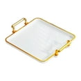thumbnail image 4 of Rongfmy Coffee Table Decor Tray with Handles Tea Fruit Storage Tray for Coffee Table White, 4 of 9