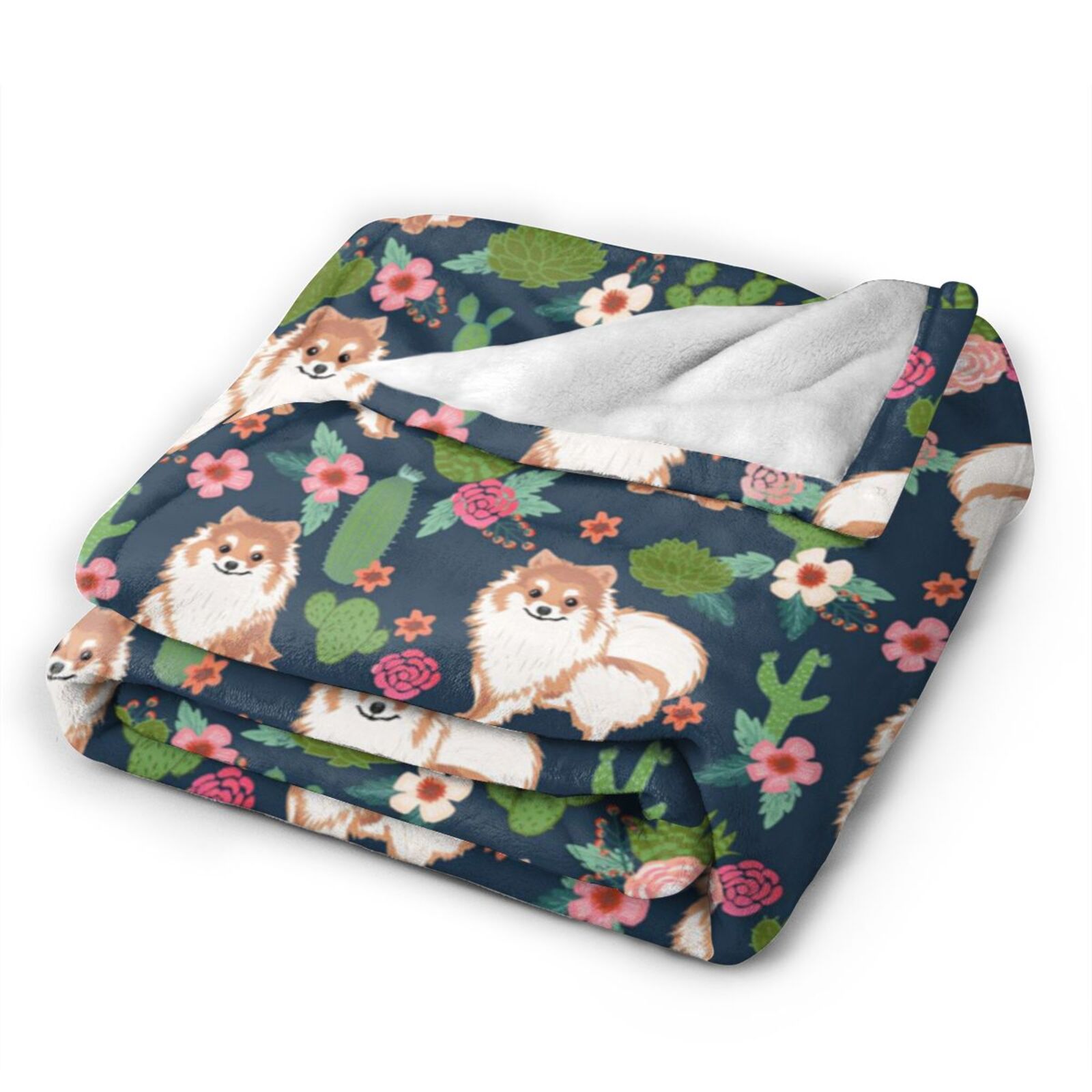 Wijzvio American Foxhound Dog Throw Blanket Soft Fuzzy Fleece Blanket For Couch Bed Living Room Decoration 50"X40"